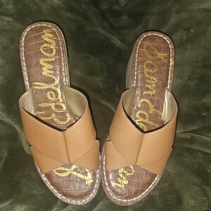 Sam Edelman Tan Slide Sandals